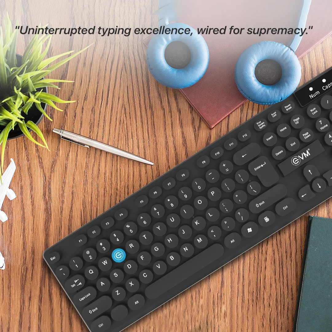 EVM Wired Keyboard Black (EVM-WDK-315) view 3